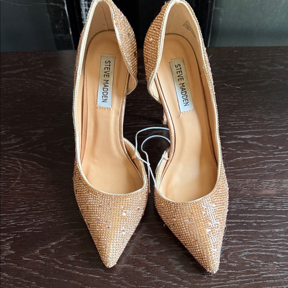 Steve Madden Sparkling Gold Heels